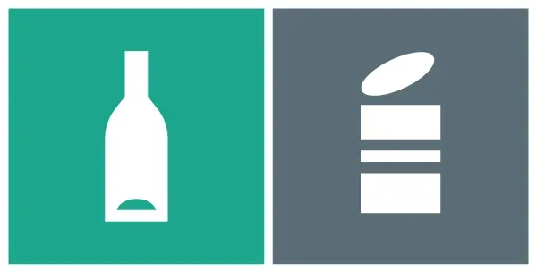 Glass og metallemballasje