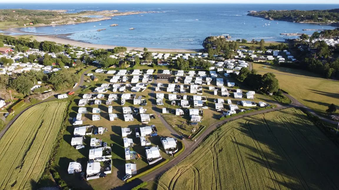 Aerial photo of Kolbensrød Camping.