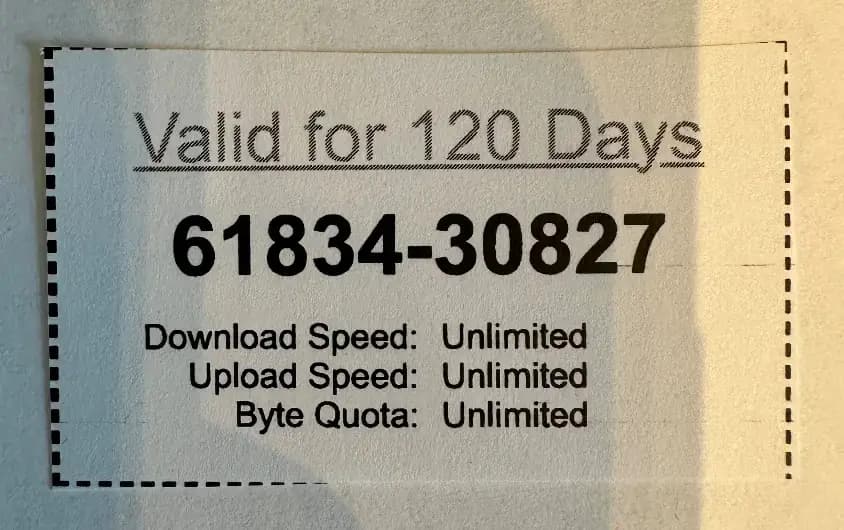 Kode for tilgang til grais Wifi på Kolbensrød Camping